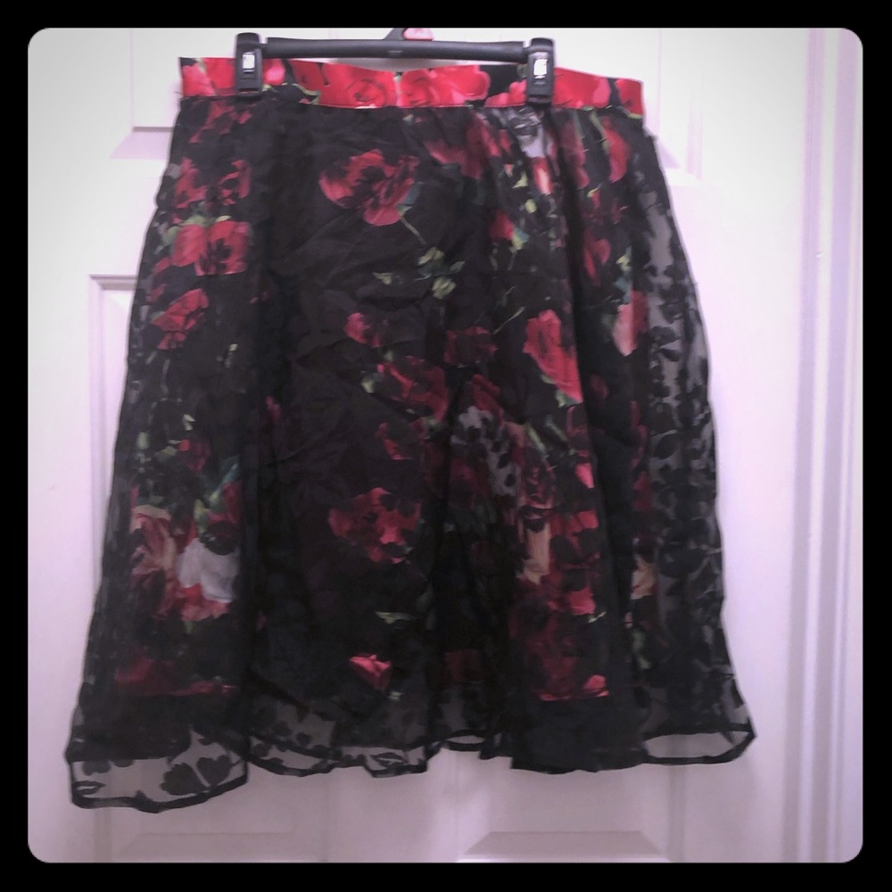 Modcloth rose skirt with lace overlay.16. Reposh